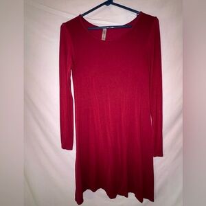 Lyss Loo Elegant Scarlet Long Sleeve Dress